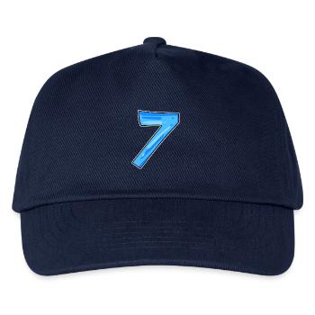 7 Zahl - Kinder Basecap - Navy - Vorne