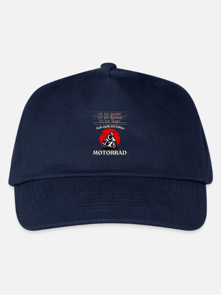 Motorrad Humor Spruch auf Schwarz - Kinder Basecap - Navy