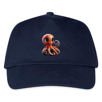 Oktopus Kleiner Kraken Tintenfisch Süßer Oktopus - Kinder Basecap - Navy - Vorne