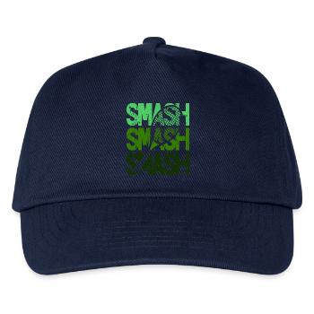Tennis Smash Schmetterball Racket Design Hoodie - Kinder Basecap - Navy - Vorne