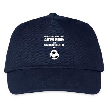Alter Mann - Saarbrücken Fan | Retro Vintage - Kinder Basecap - Navy - Vorne