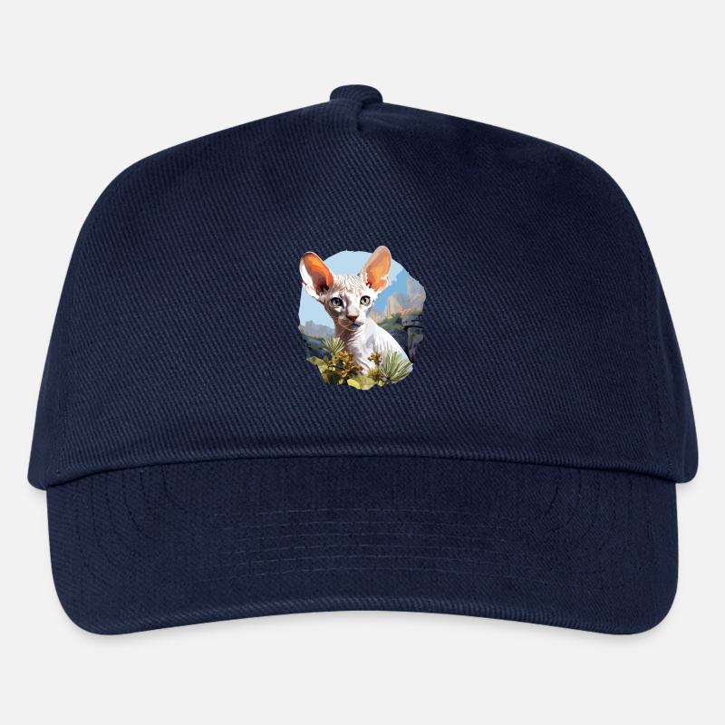 Cornish Rex Kätzchen Cornish Rex Katze - Kinder Basecap - Navy