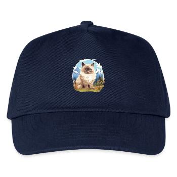 Chat de l’Himalaya Colourpoint Katze - Casquette de baseball Enfant - marine - Devant