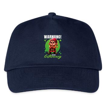 Warnung! Kleiner Giftzwerg – Grummeliger Zwerg - Kinder Basecap - Navy - Vorne