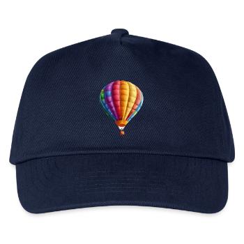 Bunte Heißluftballons, die in den Himmel aufsteige - Kinder Basecap - Navy - Vorne