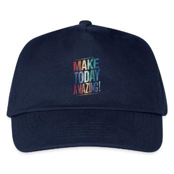 Mach Heute Unglaublich Positives Denken - Kinder Basecap - Navy - Vorne