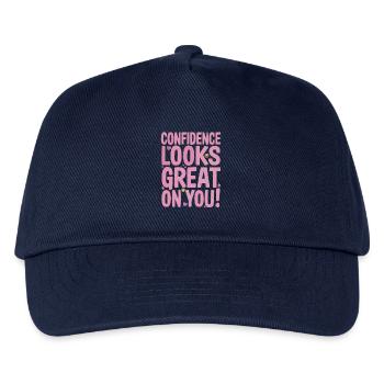 Selbstvertrauen Steht Dir Ausgezeichnet - Kinder Basecap - Navy - Vorne