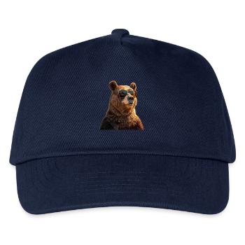 Brown Bear, Grizzly Bear, Bear Brothers, Dad, Wild Bears - Kids’ Baseball Cap - navy - Front