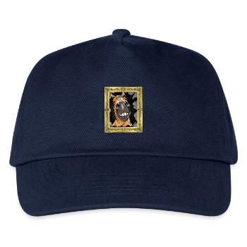 Pferdekopf Pferd Pferde Ross Gaul Hengst - Kinder Basecap - Navy - Vorne