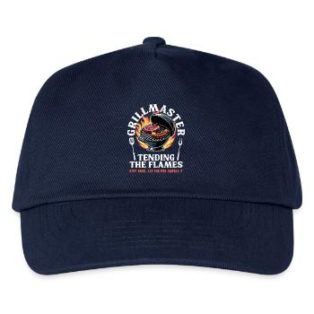 Grillmeister BBQ Barbecue Grill Grilling Saying - Kids’ Baseball Cap - navy - Front