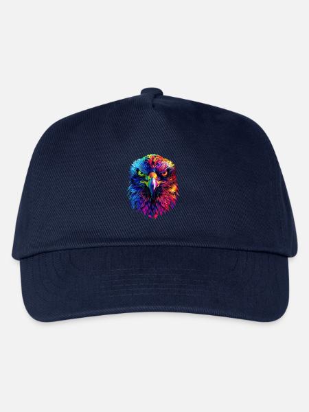Adler Pop Art Bunte Farben Steinadler Seeadler - Kinder Basecap - Navy
