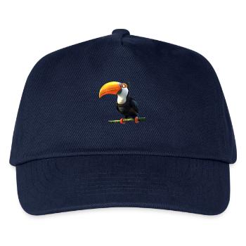 Tukan Regenwald Südamerika Tukane Riesentukan - Kinder Basecap - Navy - Vorne