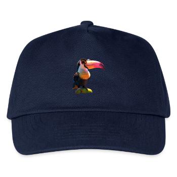 Tukan Regenwald Südamerika Tukane Riesentukan - Kinder Basecap - Navy - Vorne