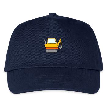 Bagger Baustelle Baggerfahrer - Kinder Basecap - Navy - Vorne