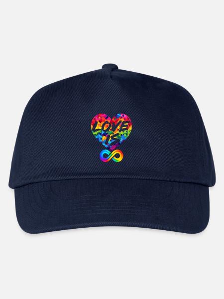 LIEBE IST UNENDLICH, LIEBESPUZZLE, LGBTQIA+ - Kinder Basecap - Navy
