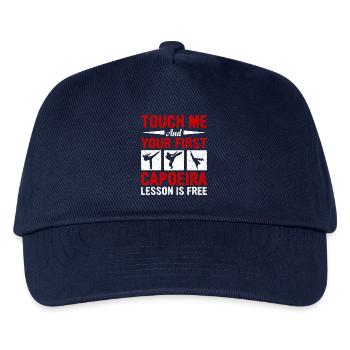 Berühre mich und deine erste Capoeira-Lektion ist kostenlos - Kinder Basecap - Navy - Vorne