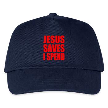 jesus saves i spend - Kinder Basecap - Navy - Vorne