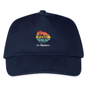 La Gomera Umriss Karte Kanaren retro vintage - Kinder Basecap - Navy - Vorne