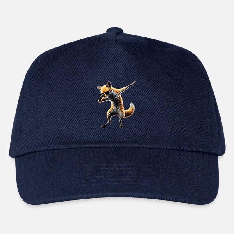 Funny Dabbing Fox Dance Animal Lover Dab - Kids’ Baseball Cap - navy