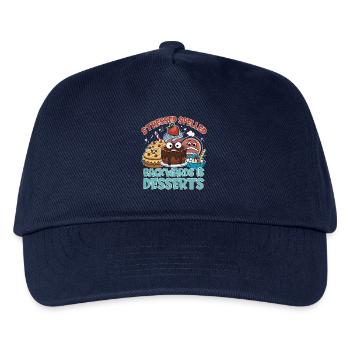 Stressed Spelled Backwards Desserts - Kids’ Baseball Cap - navy - Front
