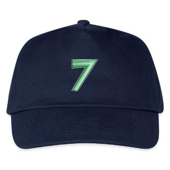 Sieben Motiv Zahl 7 - Kinder Basecap - Navy - Vorne