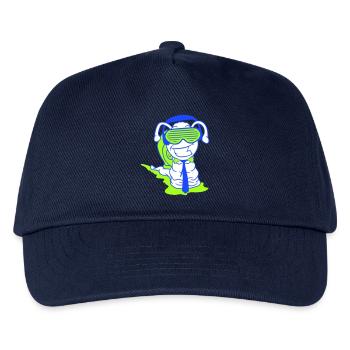 Funny DJ Snail Tie Party Club Music Fun - Kids’ Baseball Cap - navy - Front