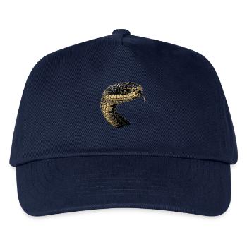 Schlange Python Kobra Mamba Klapperschlange Snake - Kinder Basecap - Navy - Vorne