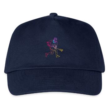 Lacrosse Player Drawing - Kids’ Baseball Cap - navy - Front