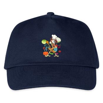 Chicken Rooster Cook Cooks Cook Culinary Arts Vegetables - Kids’ Baseball Cap - navy - Front