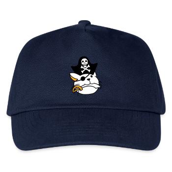 Süße Pirat Katze Seeräuber Augenklappe Hut Säbel - Kinder Basecap - Navy - Vorne