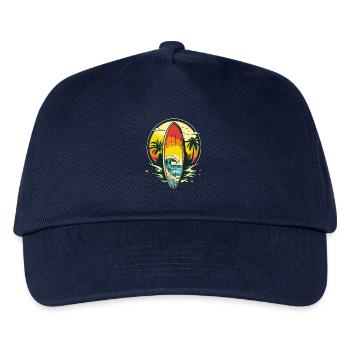 Surfen Porträt - Kinder Basecap - Navy - Vorne
