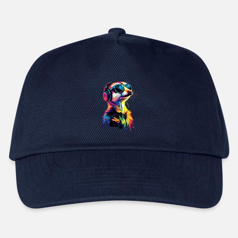 Erdmännchen Sonnenbrille Bunt Süßes Erdmännchen - Kinder Basecap - Navy