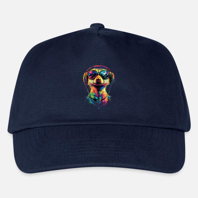Erdmännchen Sonnenbrille Bunt Süßes Erdmännchen - Kinder Basecap - Navy