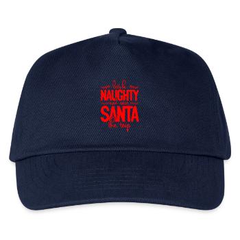 Naughty Santa Quotes - Kids’ Baseball Cap - navy - Front