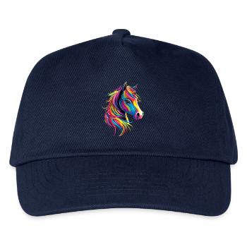 Pony Reitpony Fohlen Reiterin Ponys Reiten Ponyhof - Kinder Basecap - Navy - Vorne