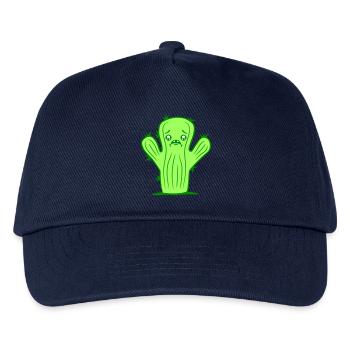 Kaktus Gesicht Traurig Weinen Unglücklich Einsam - Kinder Basecap - Navy - Vorne
