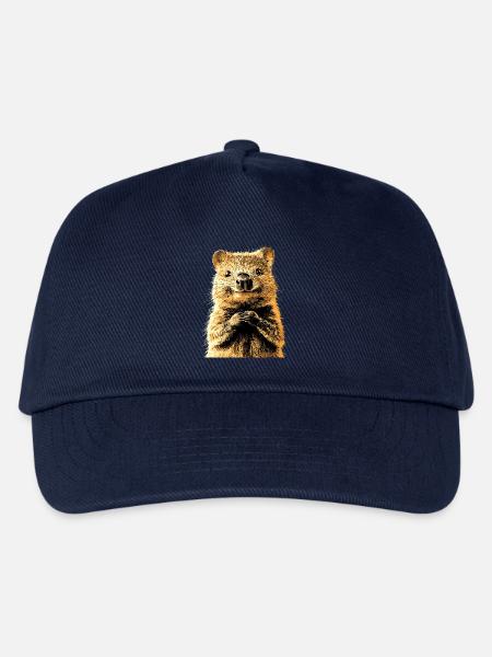 Quokka Be Quokka Happy Australien Lächeln Quokkas - Kinder Basecap - Navy