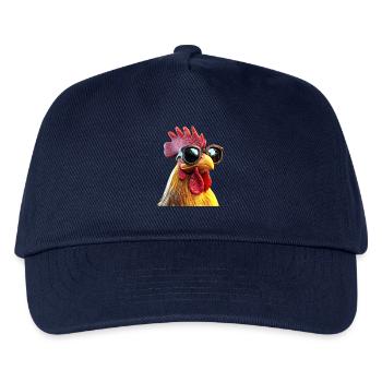Hahn Chicken Daddy Hühnerstall Dad Landwirt Hühner - Kinder Basecap - Navy - Vorne