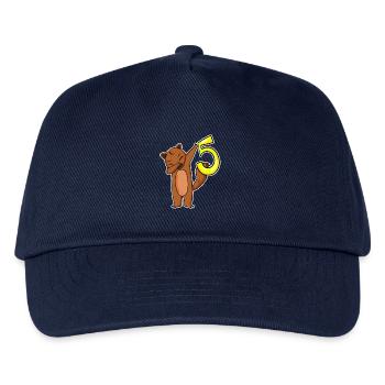 5. Geburtstag Motiv Marder - 5 jahre - Kinder Basecap - Navy - Vorne