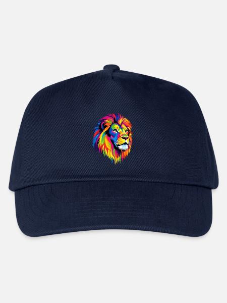 Löwe Raubkatze Löwenmähne Löwen Liebe Wilde Löwen - Kinder Basecap - Navy