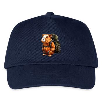 Meerschweinchen Wandern / Bergsteiger Meerschweinc - Kinder Basecap - Navy - Vorne
