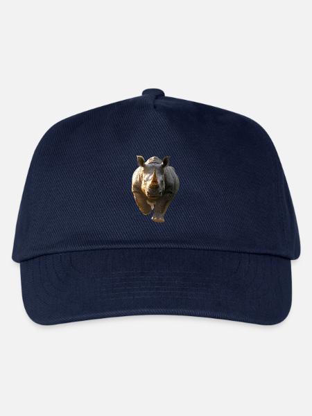 Nashorn Rhinozeros Afrika Safari Nashörner Rhino - Kinder Basecap - Navy