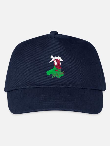 Flagge von Wales, walisischer Stolz - Kinder Basecap - Navy