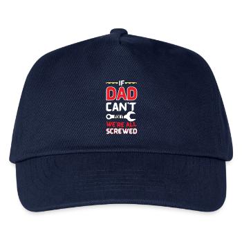 Papa Flick-Humor-Tee - Kinder Basecap - Navy - Vorne