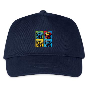 Lab Love Pop, Kumpel, Marshmallow, Teddy, Glücklich - Kinder Basecap - Navy - Vorne