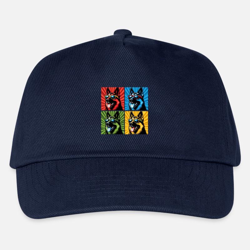 Schäfer Pop Art Bär, Teddy, Keks, Waffeln - Kinder Basecap - Navy