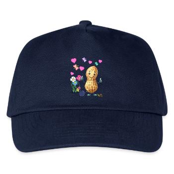 Erdnuss Frühling Garten Blumen Kinder - Kinder Basecap - Navy - Vorne