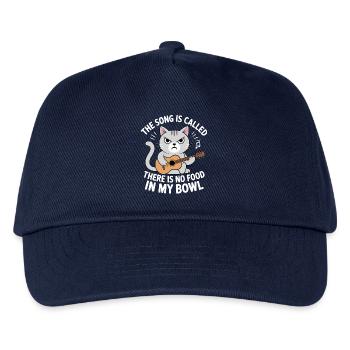 The Song Is Called There Is No Food In My Bowl Cat - Kids’ Baseball Cap - navy - Front