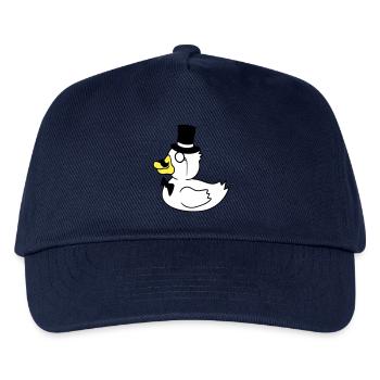 Sir Duck Top Hat Monocle Glasses Rich Mr. - Kids’ Baseball Cap - navy - Front