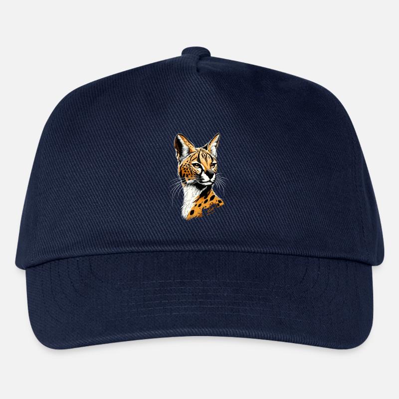 Serval Raubkatze Afrika Savannah Leopard Katzen - Kinder Basecap - Navy